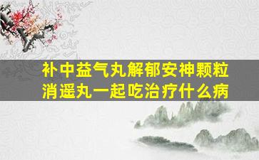 补中益气丸解郁安神颗粒消遥丸一起吃治疗什么病