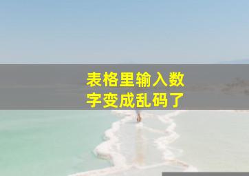 表格里输入数字变成乱码了