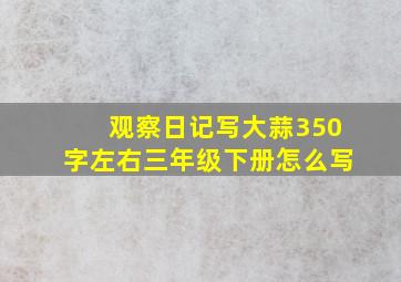 观察日记写大蒜350字左右三年级下册怎么写