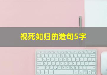 视死如归的造句5字