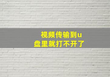 视频传输到u盘里就打不开了