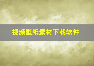 视频壁纸素材下载软件