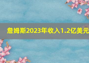 詹姆斯2023年收入1.2亿美元