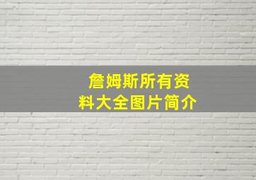 詹姆斯所有资料大全图片简介