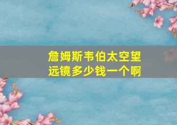 詹姆斯韦伯太空望远镜多少钱一个啊