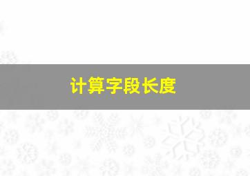 计算字段长度