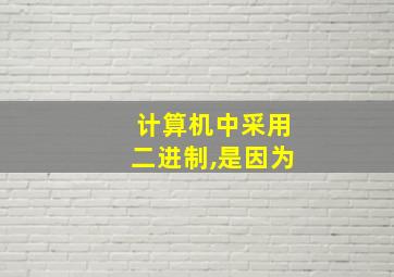 计算机中采用二进制,是因为