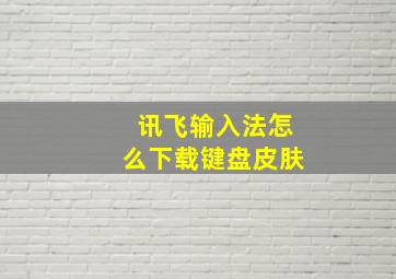 讯飞输入法怎么下载键盘皮肤