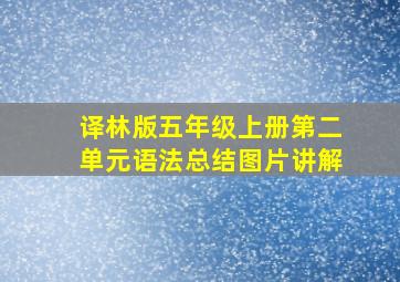 译林版五年级上册第二单元语法总结图片讲解