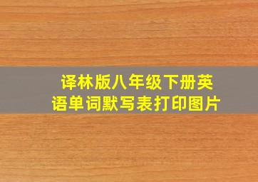 译林版八年级下册英语单词默写表打印图片