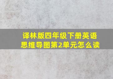 译林版四年级下册英语思维导图第2单元怎么读