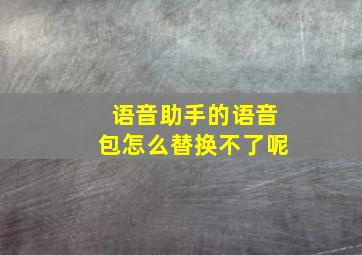 语音助手的语音包怎么替换不了呢