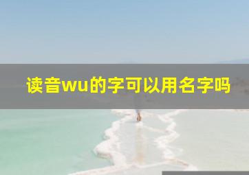 读音wu的字可以用名字吗