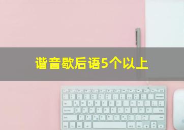 谐音歇后语5个以上