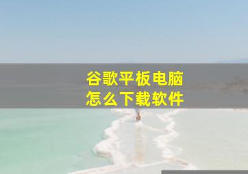 谷歌平板电脑怎么下载软件