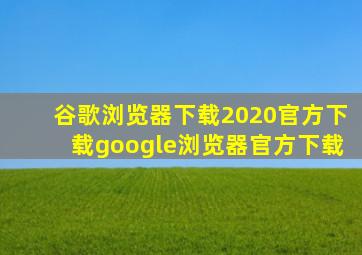 谷歌浏览器下载2020官方下载google浏览器官方下载