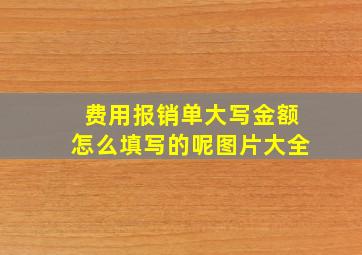 费用报销单大写金额怎么填写的呢图片大全