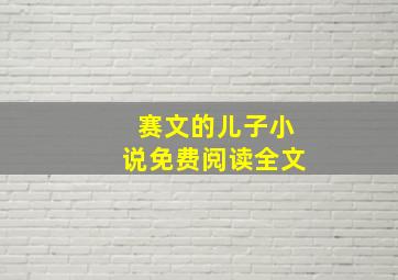 赛文的儿子小说免费阅读全文