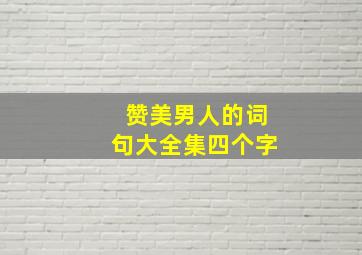 赞美男人的词句大全集四个字