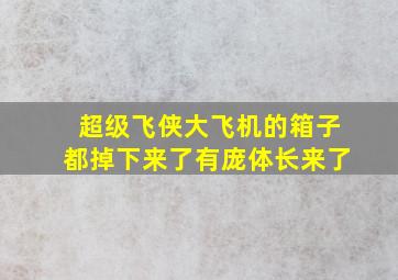 超级飞侠大飞机的箱子都掉下来了有庞体长来了