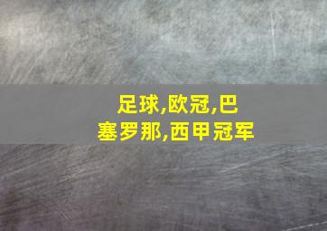 足球,欧冠,巴塞罗那,西甲冠军