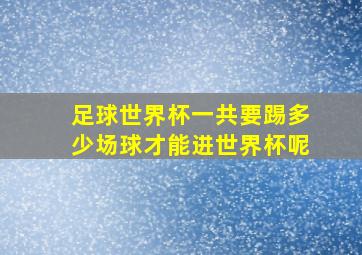 足球世界杯一共要踢多少场球才能进世界杯呢