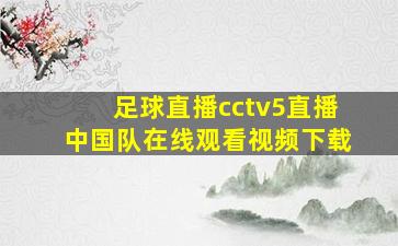 足球直播cctv5直播中国队在线观看视频下载