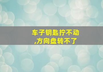 车子钥匙拧不动,方向盘转不了