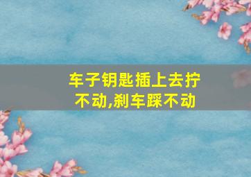 车子钥匙插上去拧不动,刹车踩不动