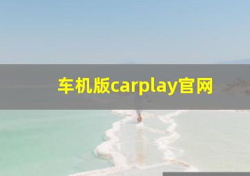 车机版carplay官网