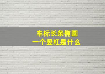 车标长条椭圆一个竖杠是什么