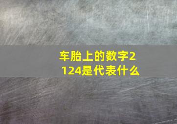 车胎上的数字2124是代表什么