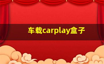 车载carplay盒子