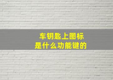 车钥匙上图标是什么功能键的