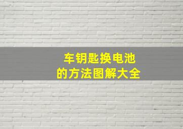 车钥匙换电池的方法图解大全