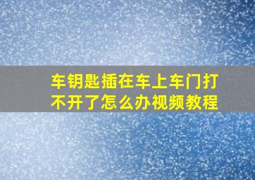 车钥匙插在车上车门打不开了怎么办视频教程