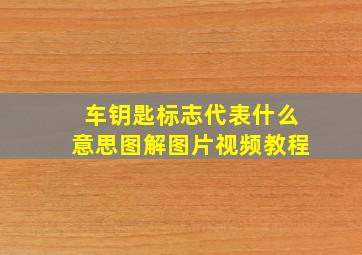 车钥匙标志代表什么意思图解图片视频教程