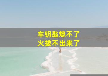 车钥匙熄不了火拔不出来了