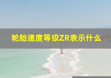 轮胎速度等级ZR表示什么