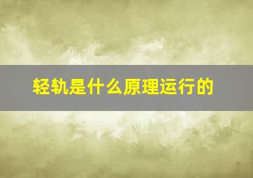 轻轨是什么原理运行的