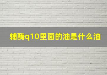 辅酶q10里面的油是什么油