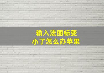 输入法图标变小了怎么办苹果