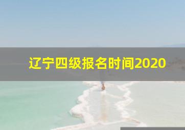 辽宁四级报名时间2020