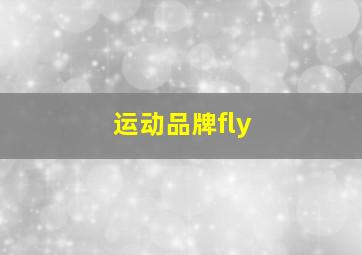 运动品牌fly