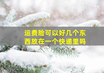 运费险可以好几个东西放在一个快递里吗