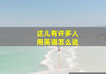 这儿有许多人用英语怎么说