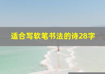 适合写软笔书法的诗28字