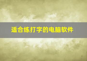 适合练打字的电脑软件