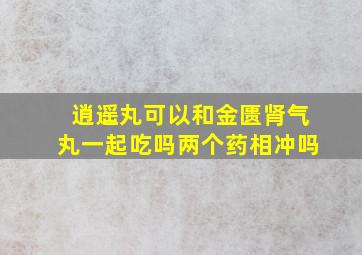 逍遥丸可以和金匮肾气丸一起吃吗两个药相冲吗