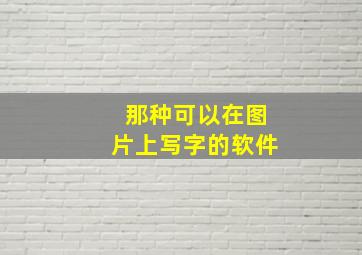 那种可以在图片上写字的软件